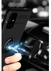 BFS  Samsung Galaxy M51 Kılıf Range Yüzüklü Silikon - Siyah-Mavi