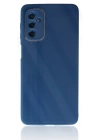 BFS  Samsung Galaxy M52 5G Kılıf Glass Kapak - Mavi