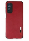 BFS  Samsung Galaxy M52 5G Kılıf Loop Deri Silikon - Kırmızı