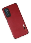 BFS  Samsung Galaxy M52 5G Kılıf Loop Deri Silikon - Kırmızı