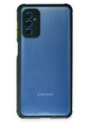 BFS  Samsung Galaxy M52 5G Kılıf Miami Şeffaf Silikon - Koyu Yeşil