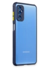 BFS  Samsung Galaxy M52 5G Kılıf Miami Şeffaf Silikon - Lacivert
