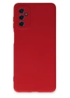 BFS  Samsung Galaxy M52 5G Kılıf Nano içi Kadife Silikon - Kırmızı