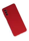 BFS  Samsung Galaxy M52 5G Kılıf Nano içi Kadife Silikon - Kırmızı