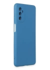 BFS  Samsung Galaxy M52 5G Kılıf Nano içi Kadife Silikon - Mavi