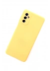 BFS  Samsung Galaxy M52 5G Kılıf Nano içi Kadife Silikon - Sarı