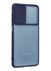 BFS  Samsung Galaxy M52 5G Kılıf Palm Buzlu Kamera Sürgülü Silikon - Lacivert