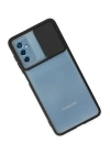 BFS  Samsung Galaxy M52 5G Kılıf Palm Buzlu Kamera Sürgülü Silikon - Siyah