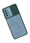 BFS  Samsung Galaxy M52 5G Kılıf Palm Buzlu Kamera Sürgülü Silikon - Yeşil