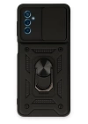 BFS  Samsung Galaxy M52 5G Kılıf Pars Lens Yüzüklü Silikon - Siyah