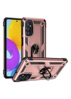 BFS  Samsung Galaxy M52 5G Kılıf Sofya Yüzüklü Silikon Kapak - Rose