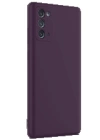BFS  Samsung Galaxy Note 20 Kılıf First Silikon - Mürdüm