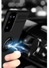 BFS  Samsung Galaxy Note 20 Kılıf Range Yüzüklü Silikon - Siyah