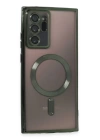 BFS  Samsung Galaxy Note 20 Ultra Kılıf Kross Magneticsafe Kapak - Koyu Yeşil