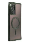 BFS  Samsung Galaxy Note 20 Ultra Kılıf Kross Magneticsafe Kapak - Koyu Yeşil