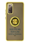BFS  Samsung Galaxy S20 FE Kılıf Montreal Yüzüklü Silikon Kapak - Sarı