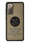 BFS  Samsung Galaxy S20 FE Kılıf Montreal Yüzüklü Silikon Kapak - Siyah