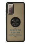 BFS  Samsung Galaxy S20 FE Kılıf Montreal Yüzüklü Silikon Kapak - Siyah