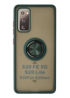 BFS  Samsung Galaxy S20 FE Kılıf Montreal Yüzüklü Silikon Kapak - Yeşil