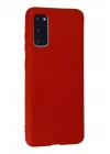BFS  Samsung Galaxy S20 Kılıf Nano içi Kadife Silikon - Kırmızı