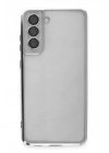 BFS Samsung Galaxy S21 FE Kılıf Lensli Silikon - Gümüş