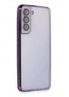 BFS Samsung Galaxy S21 FE Kılıf Lensli Silikon - Mor