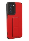 BFS  Samsung Galaxy S21 FE Kılıf Mega Standlı Silikon - Kırmızı