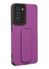 BFS  Samsung Galaxy S21 FE Kılıf Mega Standlı Silikon - Mor