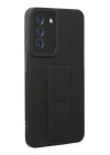 BFS  Samsung Galaxy S21 FE Kılıf Mega Standlı Silikon - Siyah