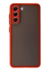 BFS  Samsung Galaxy S21 FE Kılıf Montreal Silikon Kapak - Kırmızı