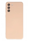 BFS Samsung Galaxy S21 FE Kılıf Nano içi Kadife Silikon - Pudra