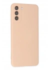 BFS Samsung Galaxy S21 FE Kılıf Nano içi Kadife Silikon - Pudra