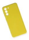 BFS  Samsung Galaxy S21 FE Kılıf Nano içi Kadife Silikon - Sarı