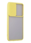 BFS  Samsung Galaxy S21 FE Kılıf Palm Buzlu Kamera Sürgülü Silikon - Sarı