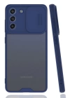 BFS  Samsung Galaxy S21 FE Kılıf Platin Kamera Koruma Silikon - Lacivert