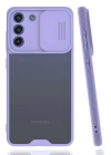 BFS  Samsung Galaxy S21 FE Kılıf Platin Kamera Koruma Silikon - Lila