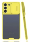 BFS  Samsung Galaxy S21 FE Kılıf Platin Kamera Koruma Silikon - Sarı