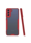 BFS  Samsung Galaxy S21 FE Kılıf Platin Silikon - Kırmızı