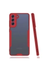 BFS  Samsung Galaxy S21 FE Kılıf Platin Silikon - Kırmızı