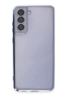 BFS  Samsung Galaxy S21 FE Kılıf Razer Lensli Silikon - Açık Mavi