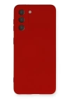 BFS  Samsung Galaxy S21 Kılıf Nano içi Kadife Silikon - Kırmızı