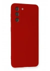 BFS  Samsung Galaxy S21 Kılıf Nano içi Kadife Silikon - Kırmızı