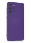 BFS  Samsung Galaxy S21 Kılıf Nano içi Kadife Silikon - Mor