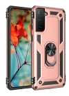 BFS  Samsung Galaxy S21 Kılıf Sofya Yüzüklü Silikon Kapak - Rose