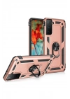 BFS Samsung Galaxy S21 Kılıf Sofya Yüzüklü Silikon Kapak - Rose