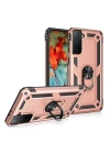 BFS  Samsung Galaxy S21 Kılıf Sofya Yüzüklü Silikon Kapak - Rose