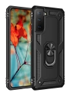 BFS  Samsung Galaxy S21 Kılıf Sofya Yüzüklü Silikon Kapak - Siyah