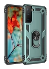 BFS  Samsung Galaxy S21 Kılıf Sofya Yüzüklü Silikon Kapak - Yeşil