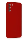 BFS  Samsung Galaxy S21 Plus Kılıf Nano içi Kadife Silikon - Kırmızı