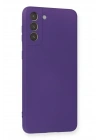 BFS  Samsung Galaxy S21 Plus Kılıf Nano içi Kadife Silikon - Mor
